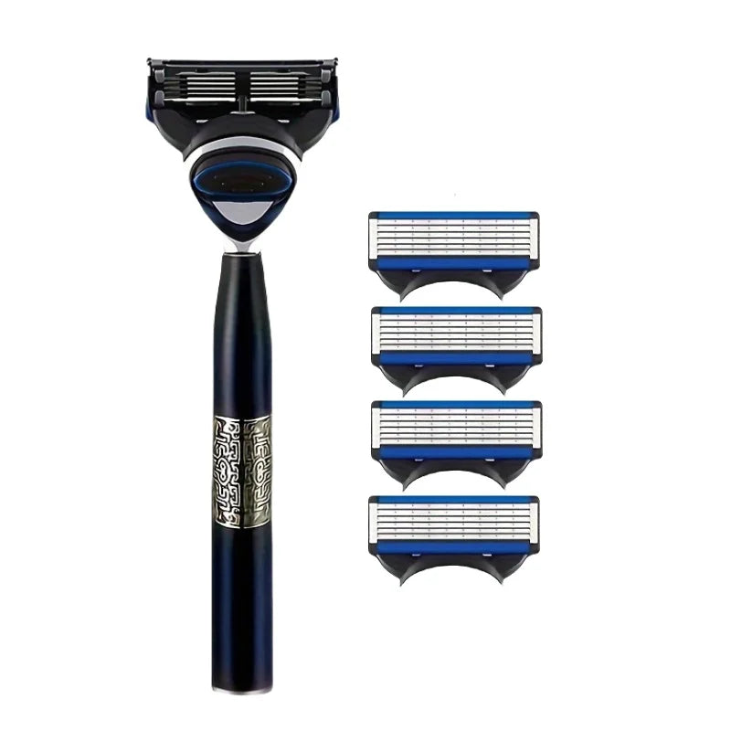 6-Layer Blade Reusable Razor – Durable Handle & Swap Heads