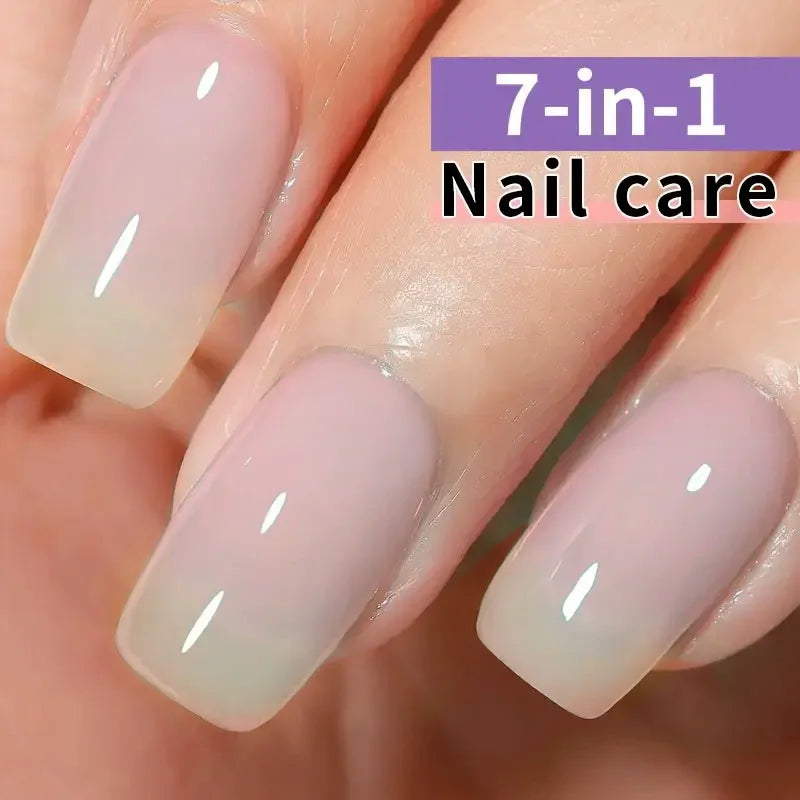 YUITIKUE 7-in-1 Nail Polish 15ml - Smooths, Brightens & Moisturizes Nails, Fast Drying, Non-Sticky Base Coat & Top Coat Peaceful Pleasures Health and Wellness