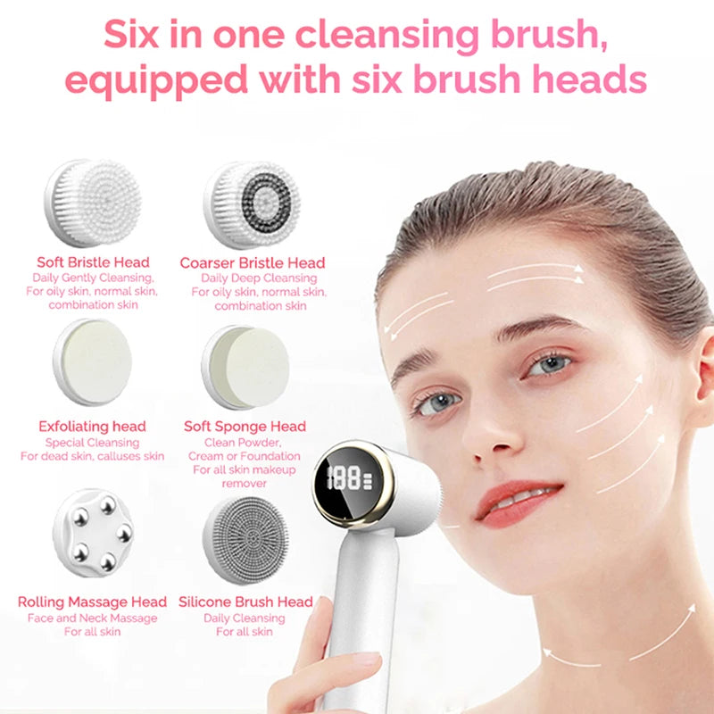 Share Private Label Facial Cleanser Massage Brush Set Facial Cleansing Face Wash Mens Machine Skin Clean Beauty Device Peaceful Pleasures Health and Wellness