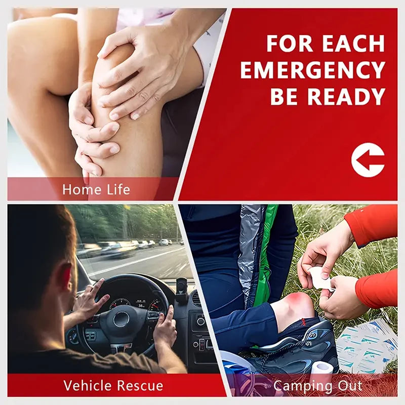 First Aid Kit For Home & Outdoor Activities Comprehensive Easy To Carry Emergency Equipment Supplies For Hiking Survival Kits Peaceful Pleasures Health and Wellness