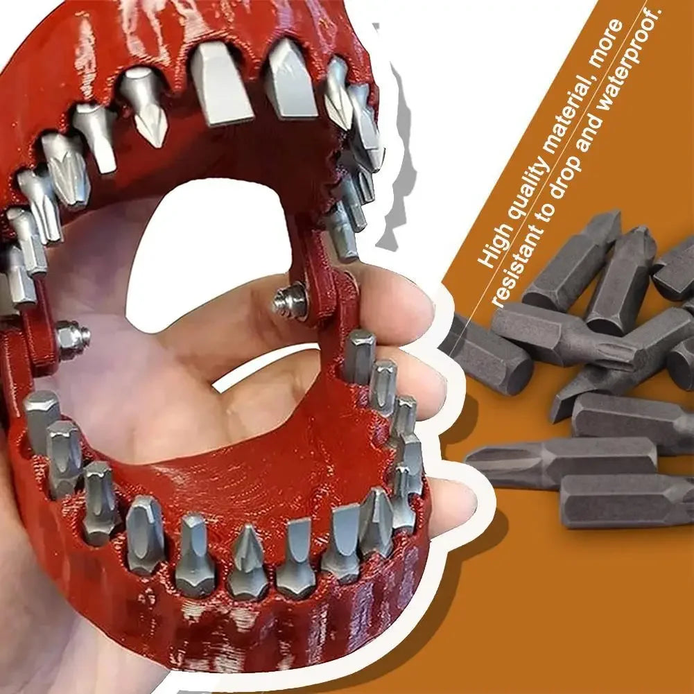 Funny Denture Drill Bit Holder for Screwdriver Teeth Model Screwdriver Bit Holder Fits 1/4 Inch Hex Bit Drive Bit Adapter Tools Peaceful Pleasures Health and Wellness