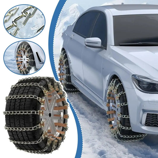 Manganese Steel Tire Snow Chains – Car, Truck & SUV Anti-Skid Tire Snow Chains Oasis Select