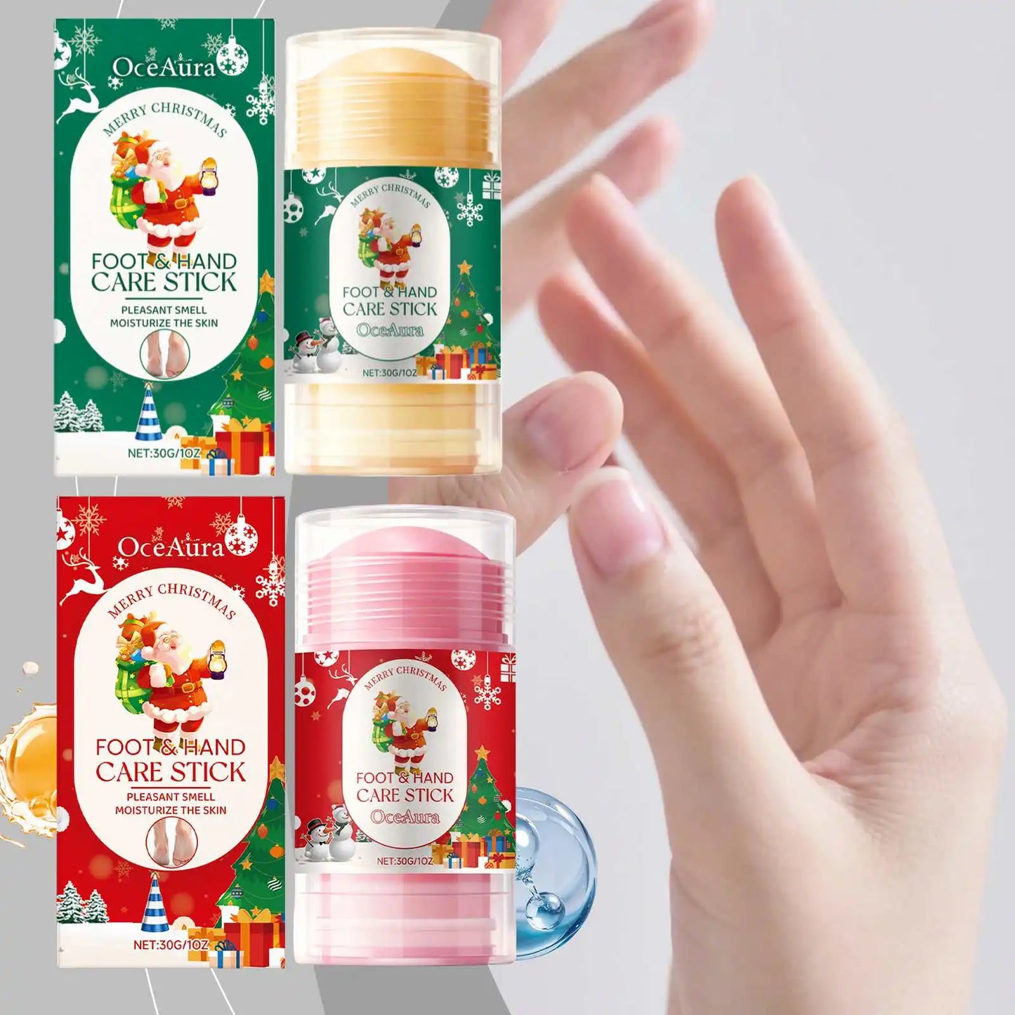 OceAura Christmas Hand & Foot Moisturizing Care Stick 30g