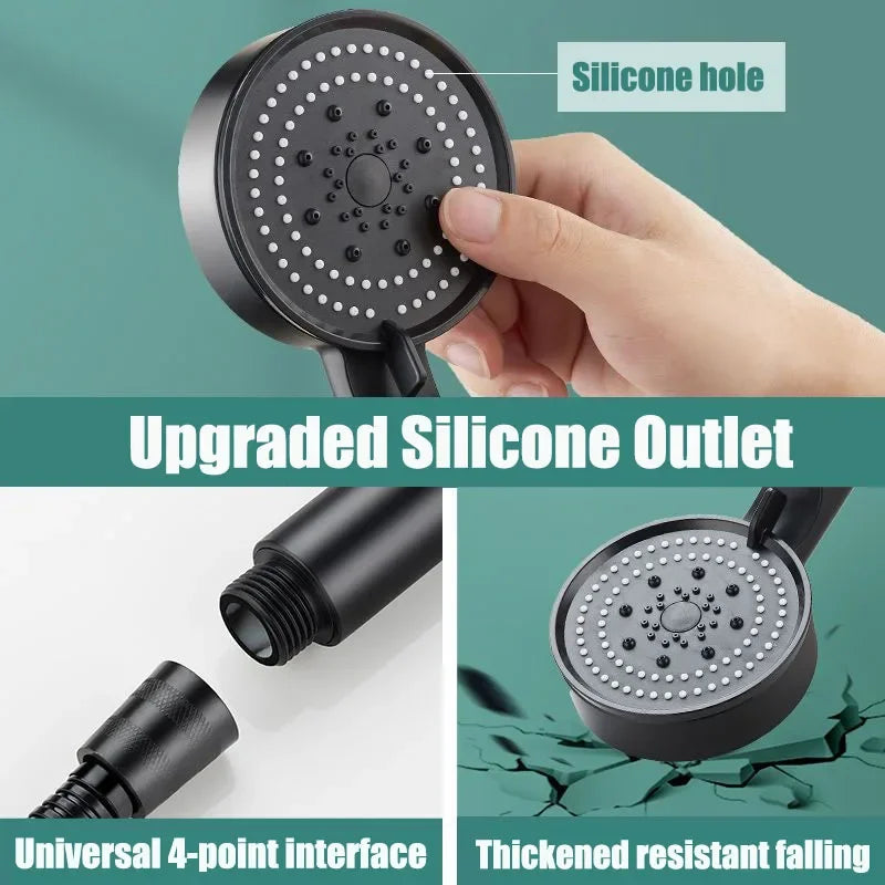 5-Mode High Pressure Water Saving Handheld Shower Head Set