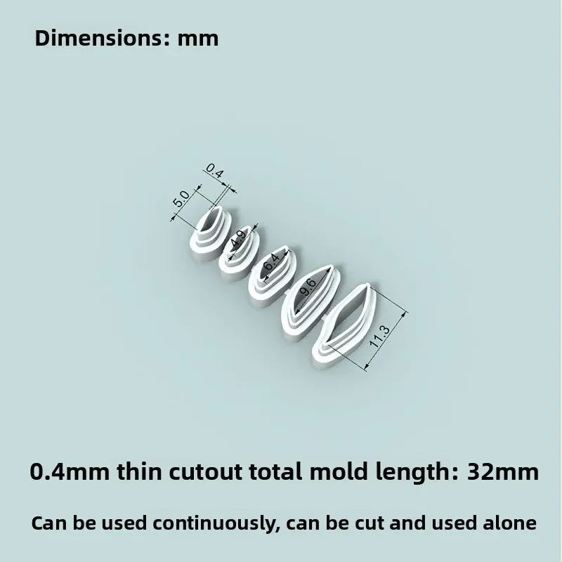 3-Piece Mini Flower & Leaf Clay Cutters for DIY Jewelry Making Clay Cutter Set Peaceful Pleasures Health and Wellness
