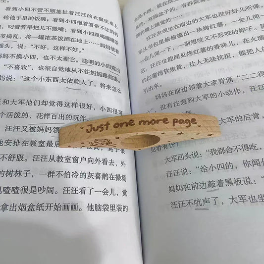 Wooden Thumb Bookmark – One-Handed Finger Page Holder Clip Wooden Bookmark Oasis Select