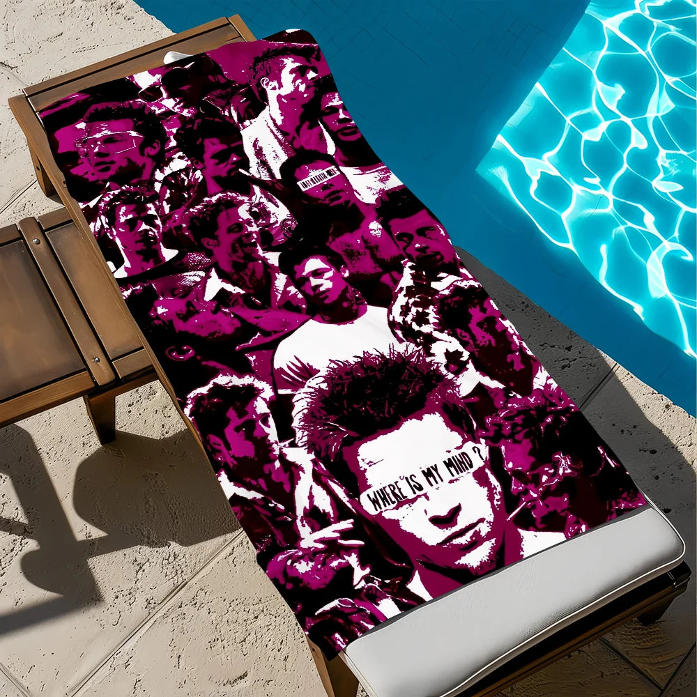 Fight Club Classic Quick-Dry Beach Towel | Gym Travel Pool Graphic Beach Towel Peaceful Pleasures Health and Wellness z2 STJ40x70CM