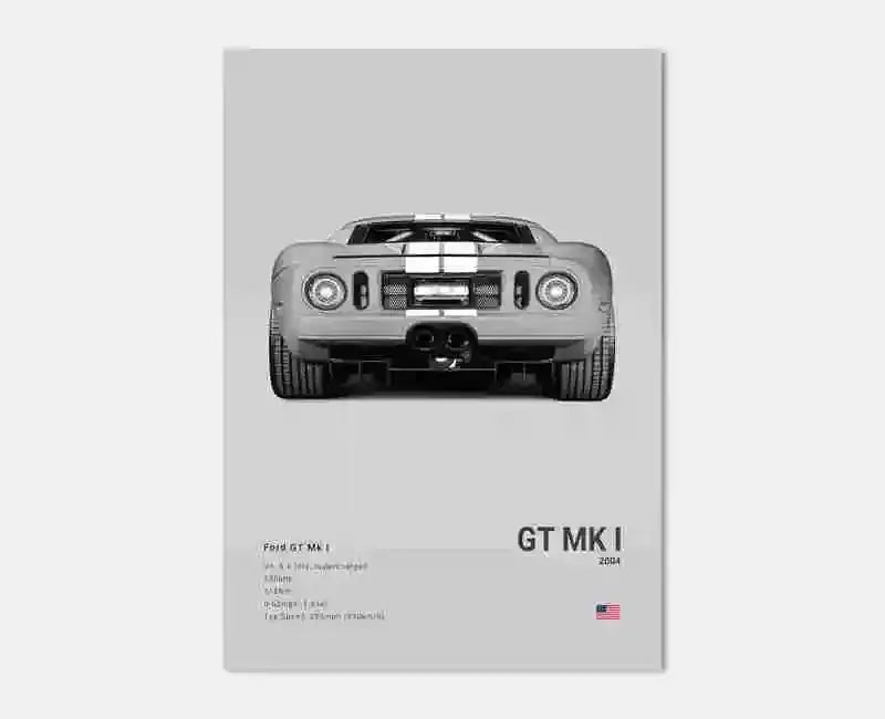 Luxury Supercar Canvas Print Aesthetic MK RS GT GTR SUV Photography Poster Ideal Wall Decor for Home Peaceful Pleasures Health and Wellness P13 55x75cm