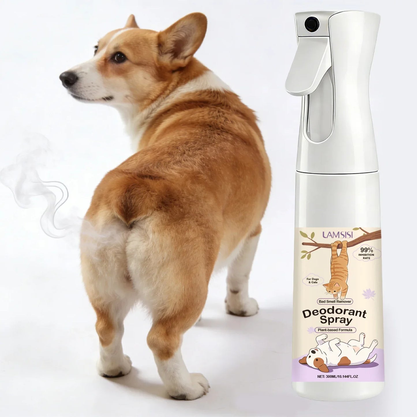 Plant-Based Pet Deodorant Spray Dogs & Cats 300ml | 24H Fresh