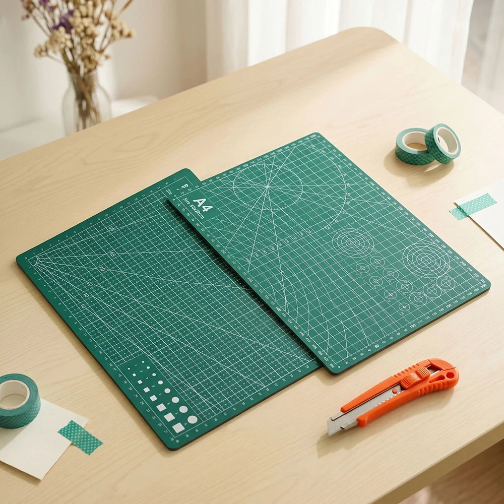 Double Sided A4 Scale Cutting Pad Thickened Handmade Graphic Carving