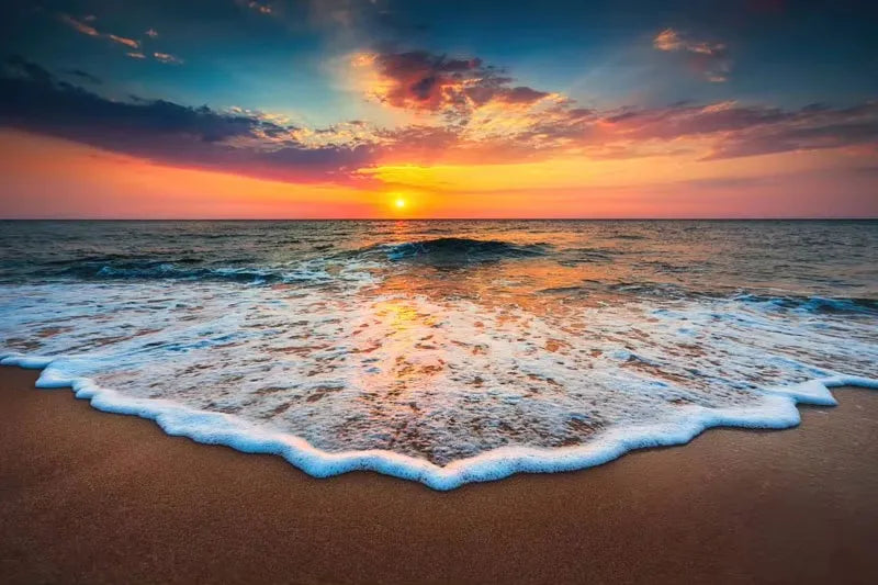 Beach Sunset Wall Art Posters Large Landscape Canvas Painting Print Nordic Wall Decoration Picture for Home Decor Unframed Peaceful Pleasures Health and Wellness ZLH2495 30x60cm No Frame