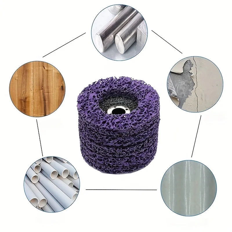 100mm Coral Poly Strip Disc – Rust & Paint Removal Abrasive Wheel Peaceful Pleasures Health and Wellness