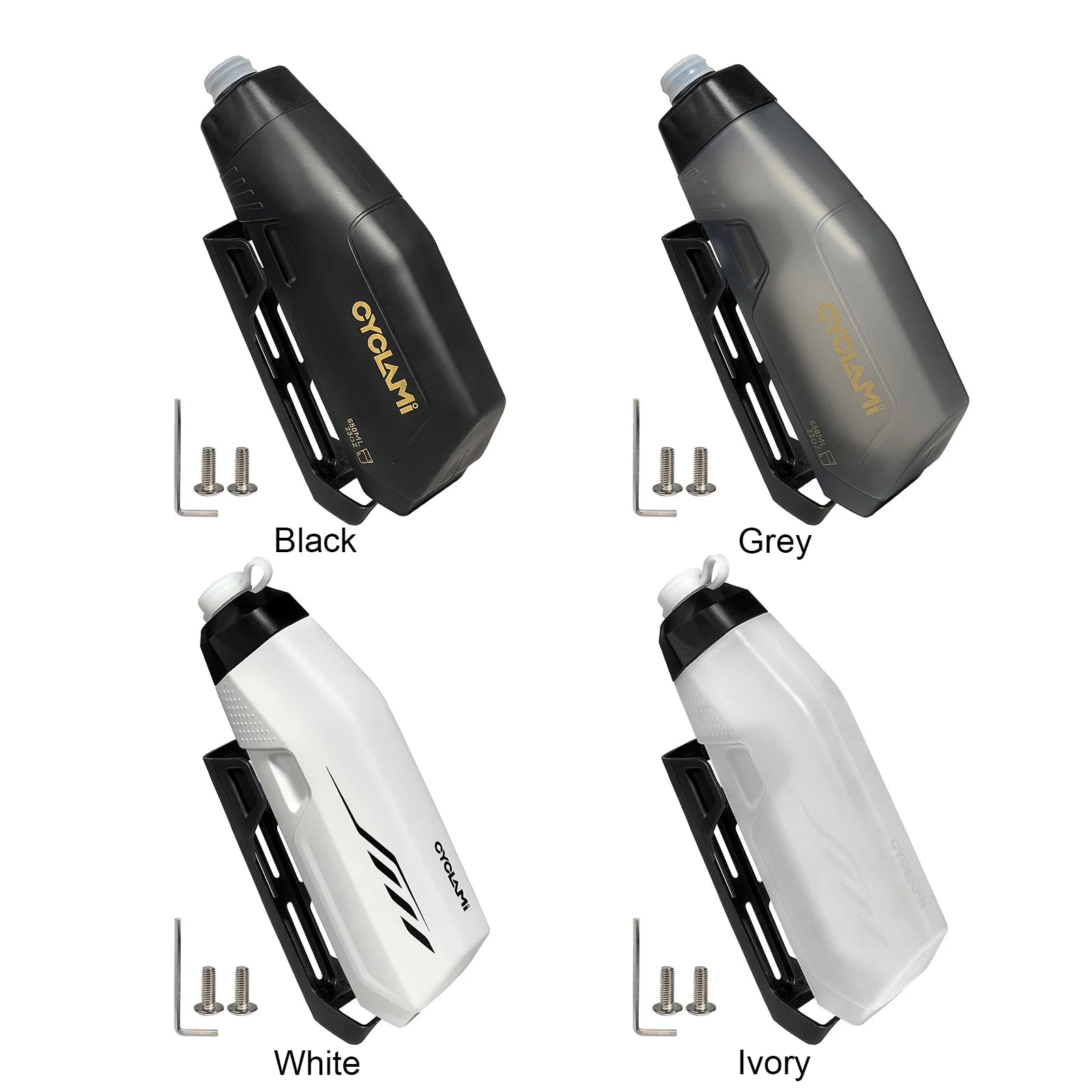 650ml Aerodynamic Water Bottle Bracket Set Squeeze To Drink Design Pneumatic Cycling Water Bottle for Road Mountain Bicycle Peaceful Pleasures Health and Wellness