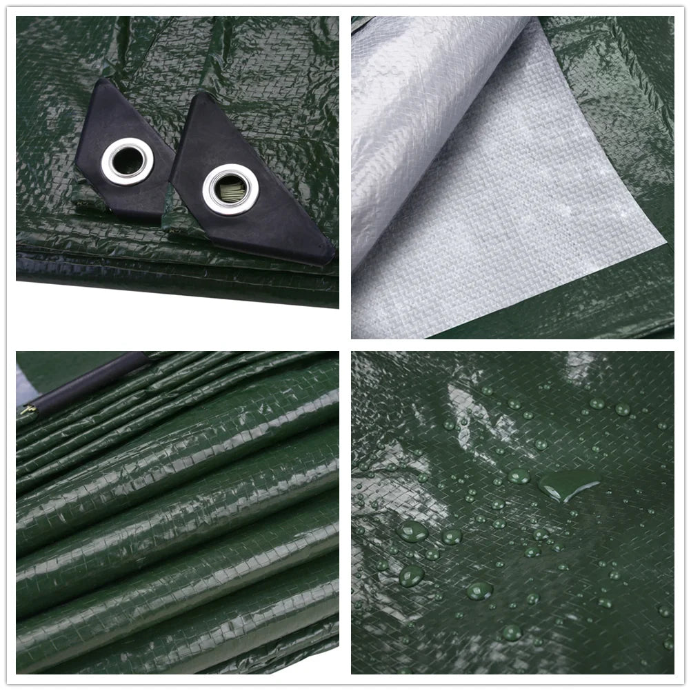 Large Waterproof Tarp Thick Tarpaulin Ideal for Canopy Tents Boats RV Pool Covers Multipurpose Protective for Indoor Outdoor Use Peaceful Pleasures Health and Wellness