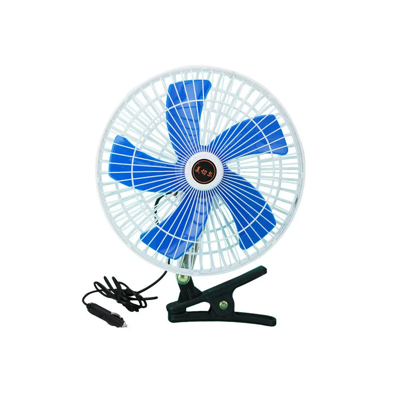 12/24V Car Mini Fan 180 Degree Rotating Adjustable Cooling Low Noise Strong Wind Vehicle Wind Air Cooler Conditioner Fans Peaceful Pleasures Health and Wellness