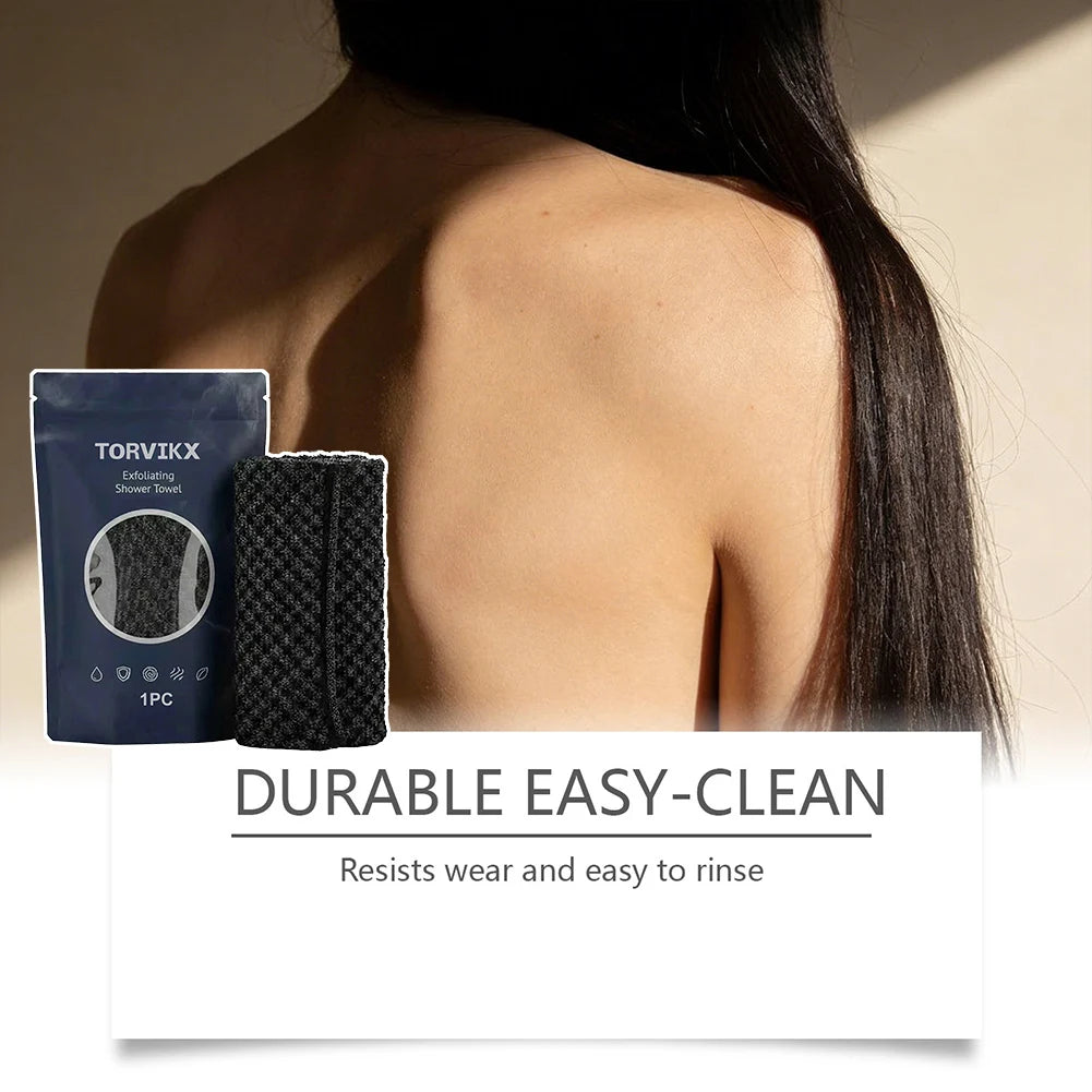 Exfoliating Shower Towel Exfoliating Skin Bath Towel,Premium Scrub Wash Cloth For Body Face Exfoliating Washcloth For Men Woman Peaceful Pleasures Health and Wellness