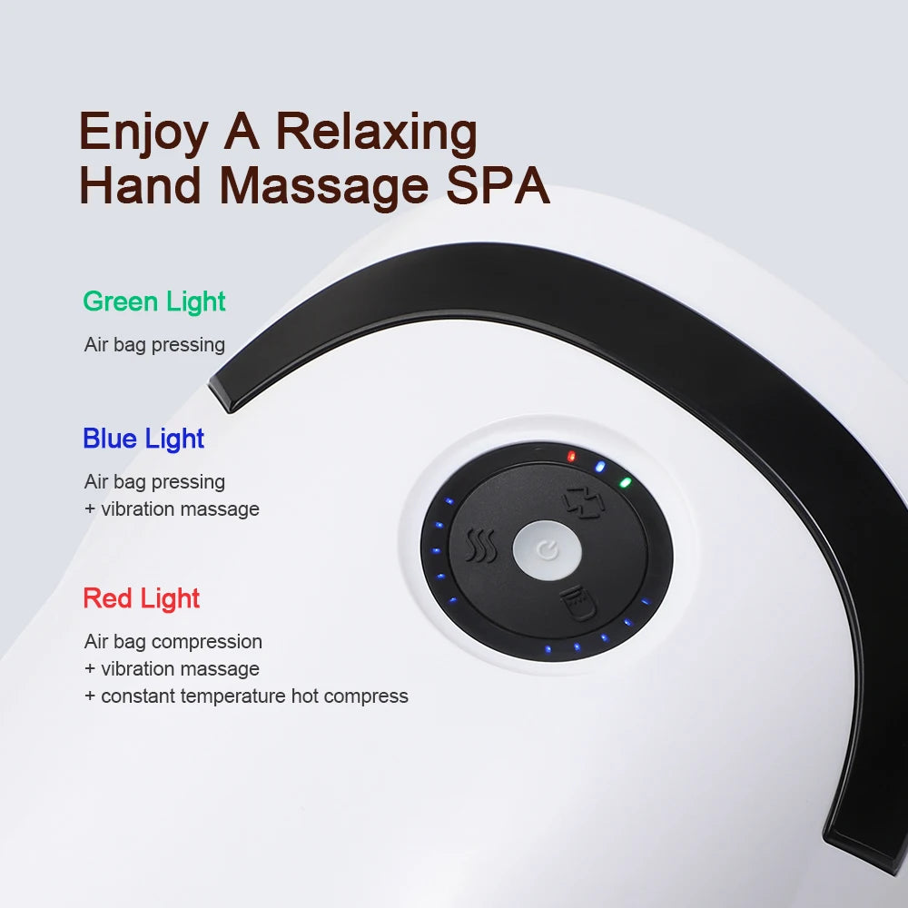 5 Levels Air Compression Hand Massager Graphene Heated Electric Palm Massager Vibration Hand Muscle Relaxation for Carpal Tunnel Peaceful Pleasures Health and Wellness