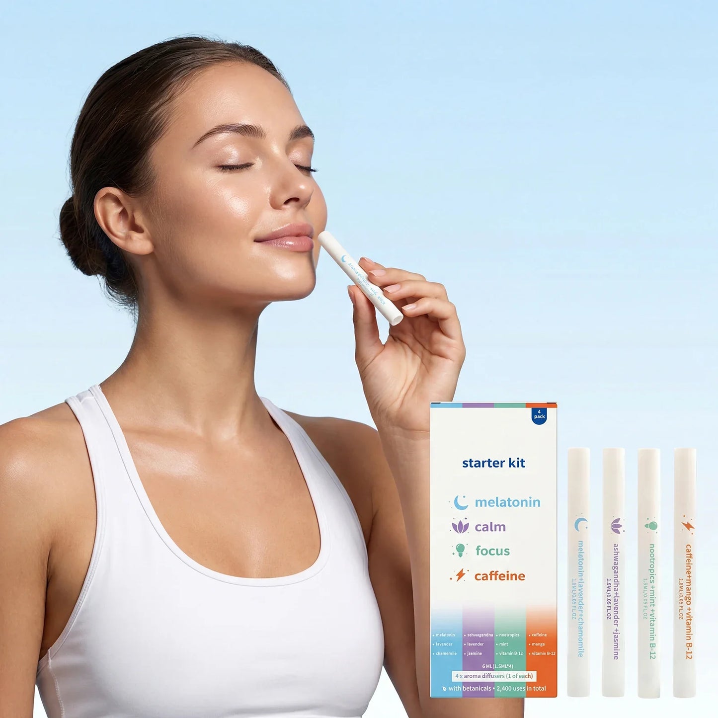 Herbal Nasal Care Stick Set – Natural Essential Oil, 4-Pack