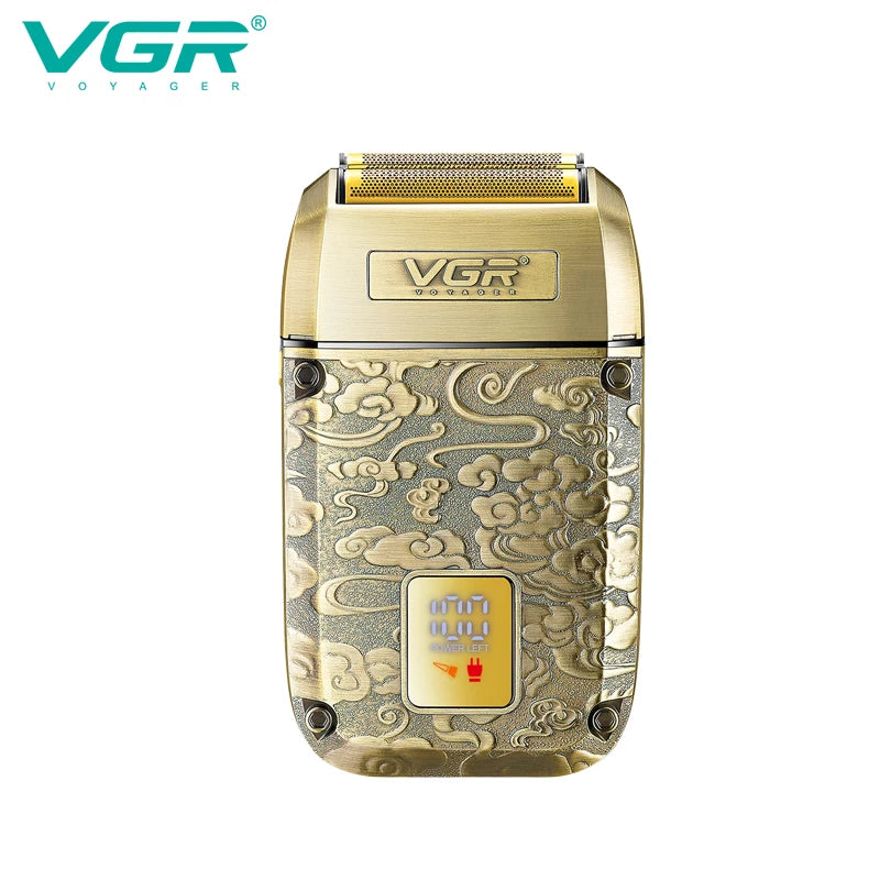 VGR 336 Shaver Professional USB Razor Rechargeable Beard Trimmer Digital Display Shaver Electric Trimmer 8500 RPM Shaver for Man Peaceful Pleasures Health and Wellness