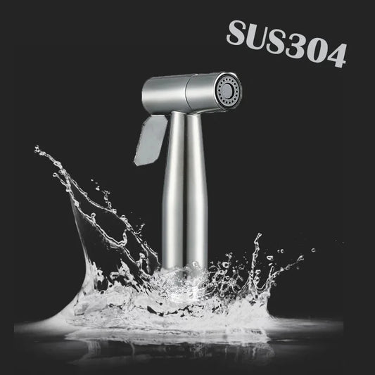 Stainless Steel Handheld Bidet Sprayer | Toilet Spray Gun Bidet Sprayer Peaceful Pleasures Health and Wellness