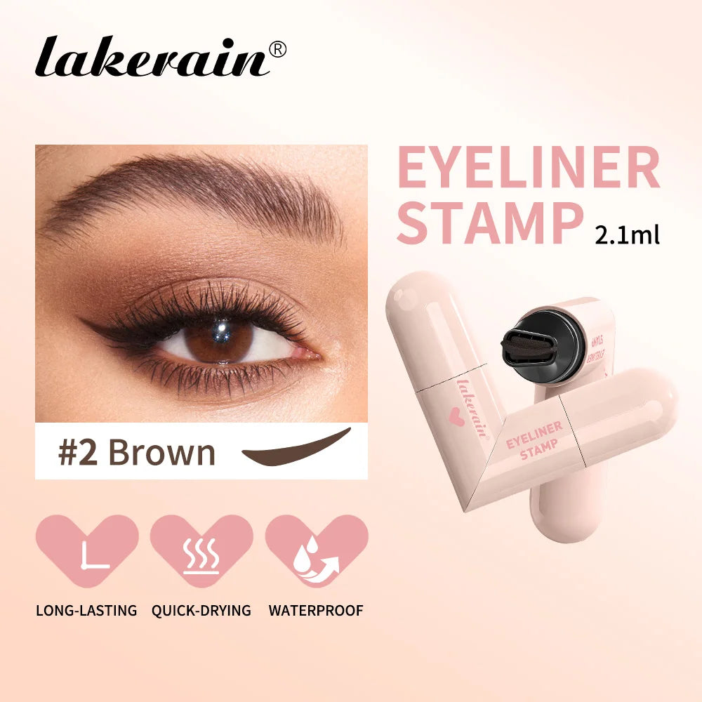 Eyeliner Stamp Beginner Friendly One-Press Forming Precise Fit Waterproof Sweatproof Fast Drying Formula Intense Color Eyeliner Peaceful Pleasures Health and Wellness