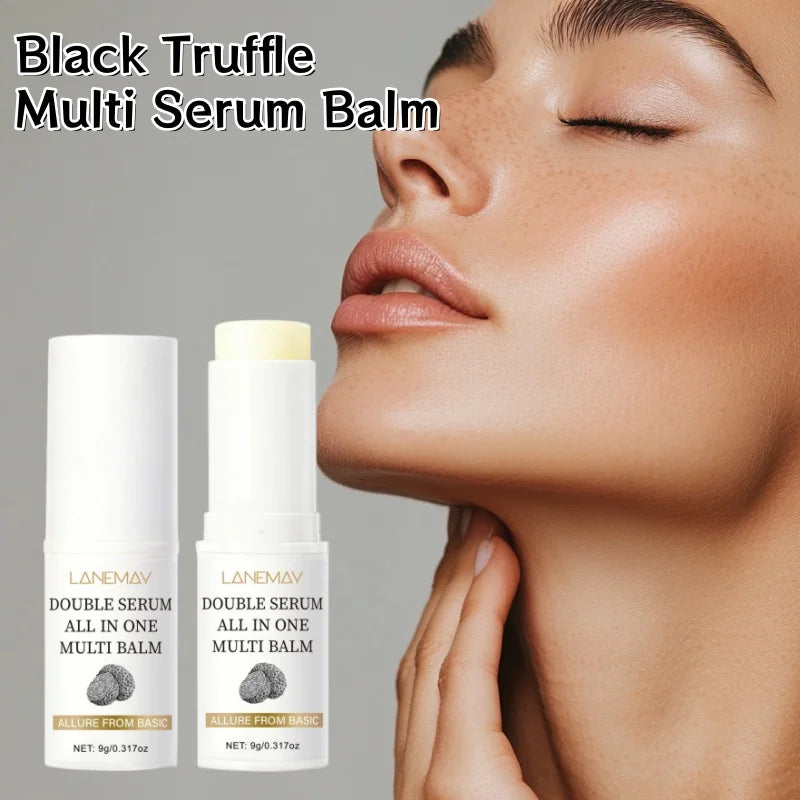 Black Truffle All-in-one Multi Serum Stick 9g Moisturizing Glowy Finish Solid Skin Cream Relieve Dry Skin Enhance Elasticity Peaceful Pleasures Health and Wellness