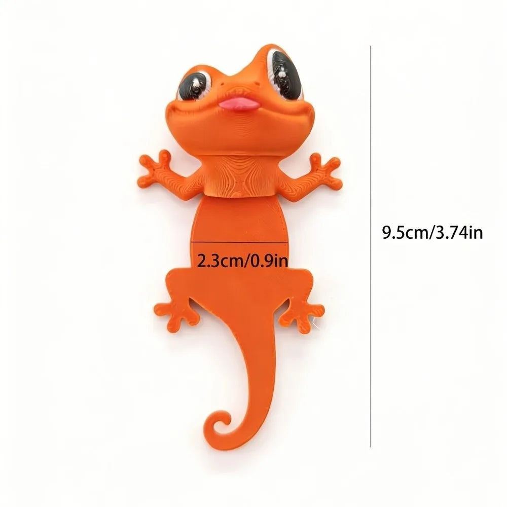Stationery 3D Printed Gecko Bookmark Funny Multi-functional Big-Eyed Gecko Book Clip Quirky Cute Page Marker Office Peaceful Pleasures Health and Wellness