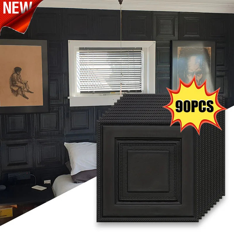 3D Peel & Stick Wall Panels – Self-Adhesive Moisture-Proof Tiles