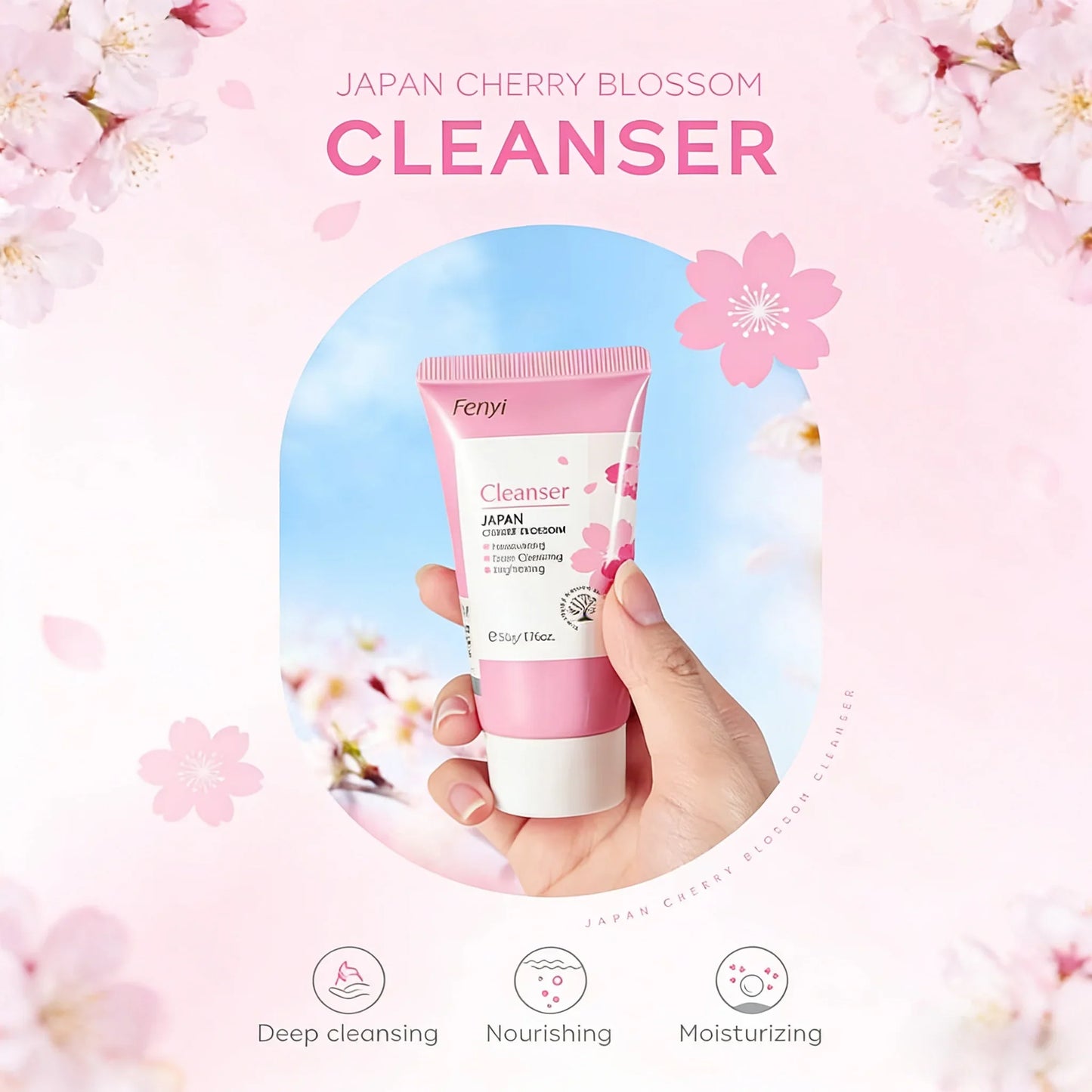 LAIKOU Vitamin C Facial Cleanser – Hydrating Foam Face Wash