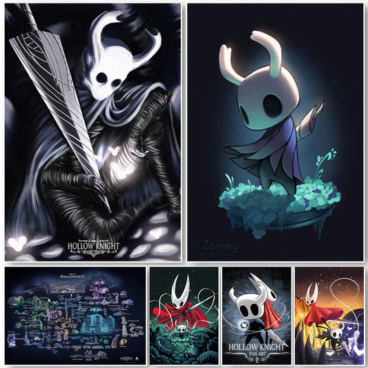 Hollow Knight Hallownest Map HD Canvas Poster | Wall Art Canvas Wall Art Poster Peaceful Pleasures Health and Wellness