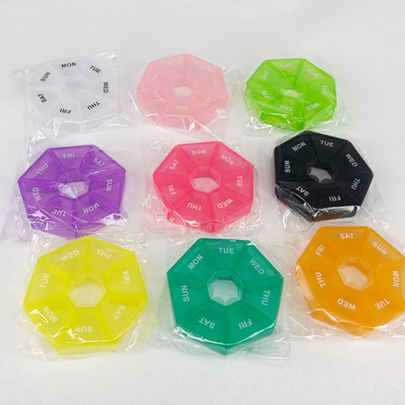 Portable Pill Box 7 Day 7 Compartments Food Grade PP Plastic Medicine Organizer Travel Pill Case Peaceful Pleasures Health and Wellness