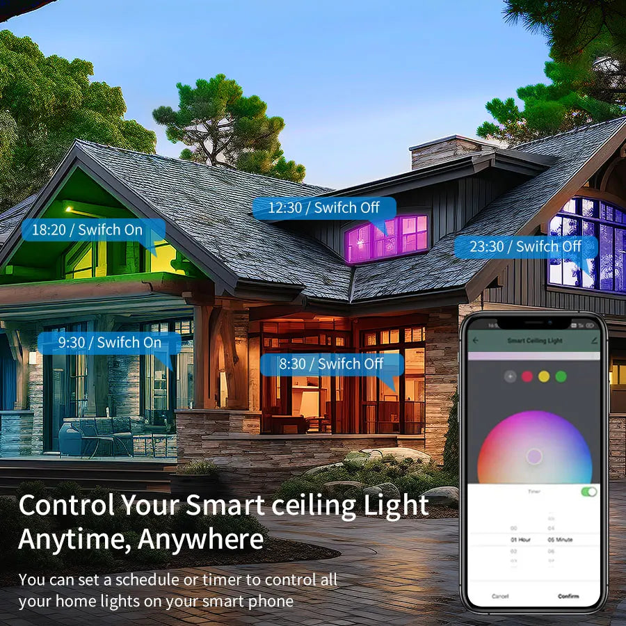 24W Smart WiFi LED Ceiling Light | Alexa & Google Home