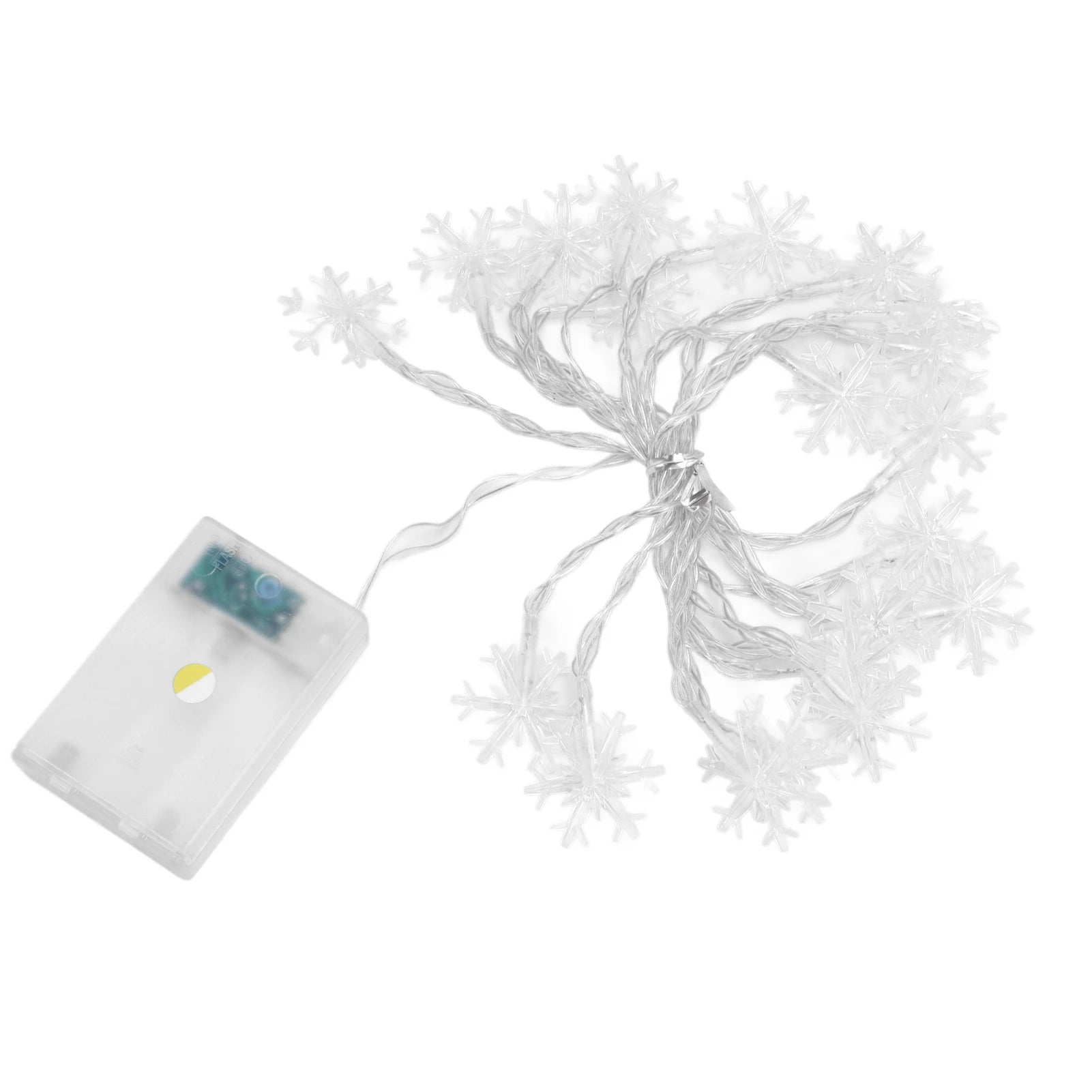 LED Snowflake Light String Beautiful Christmas String Battery Operated Great Gift Romantic for Party for Holiday for Christmas Peaceful Pleasures Health and Wellness