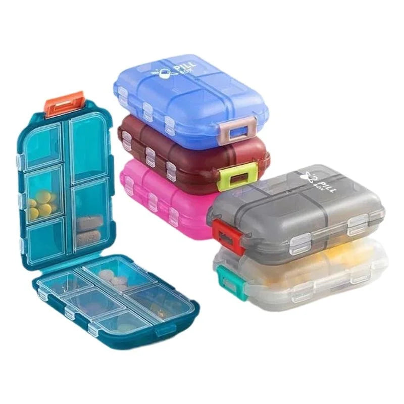Portable Travel Pill Organizer – 12-Compartment Moisture-Proof