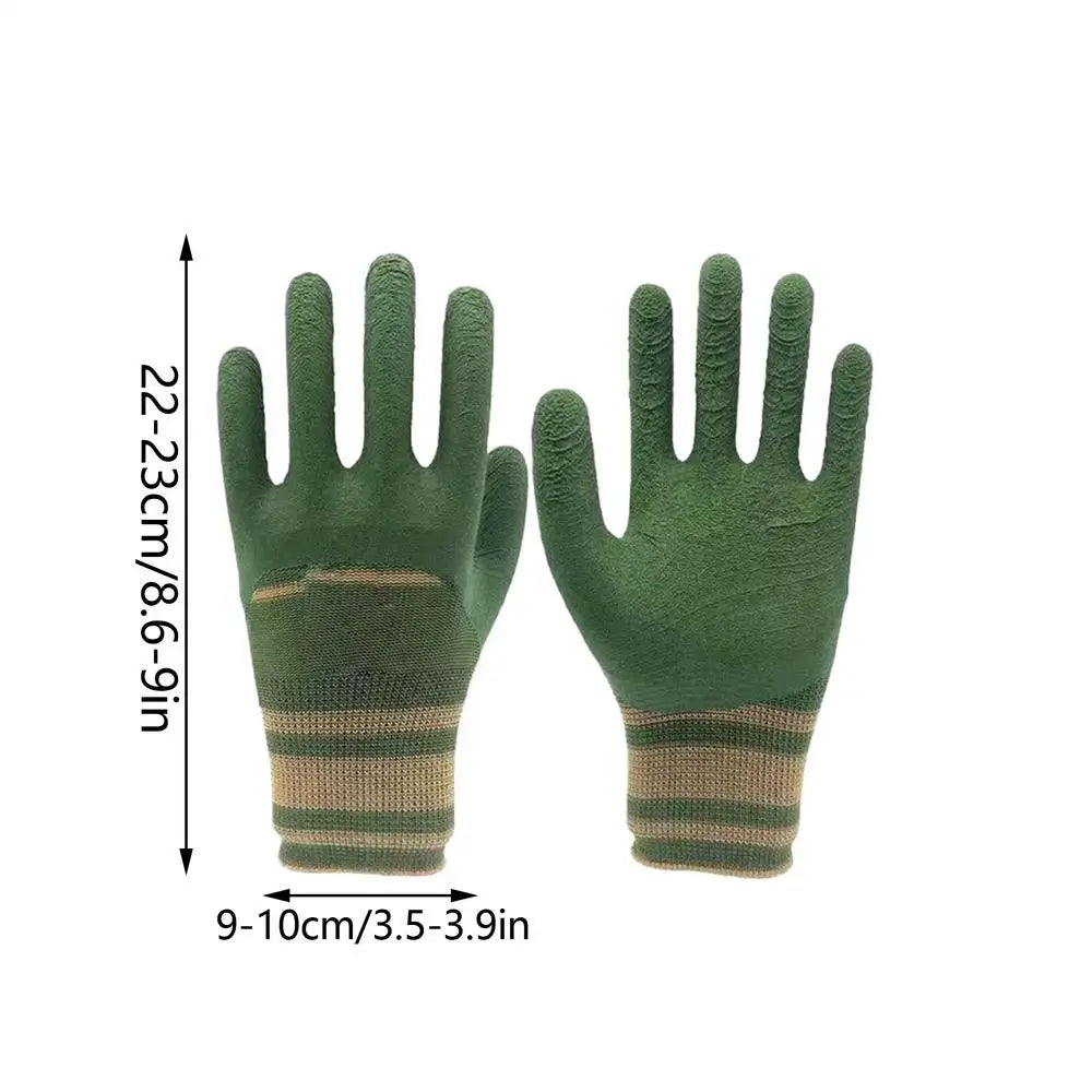 1pair Gardening Gloves Thorn Proof Rose Pruning Garden Glove Protection Glove Rose Gloves For Cactus Rose And Blackberrys Peaceful Pleasures Health and Wellness Green