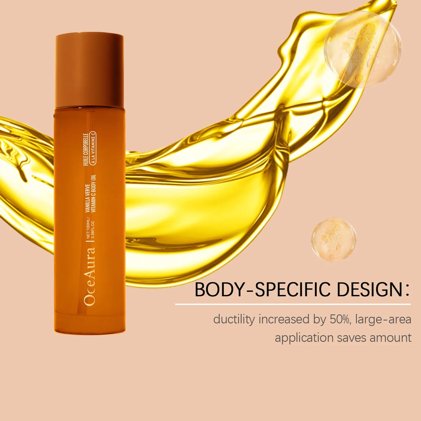 OceAura Vitamin C Body Oil – Moisturizing & Glowing 100ml