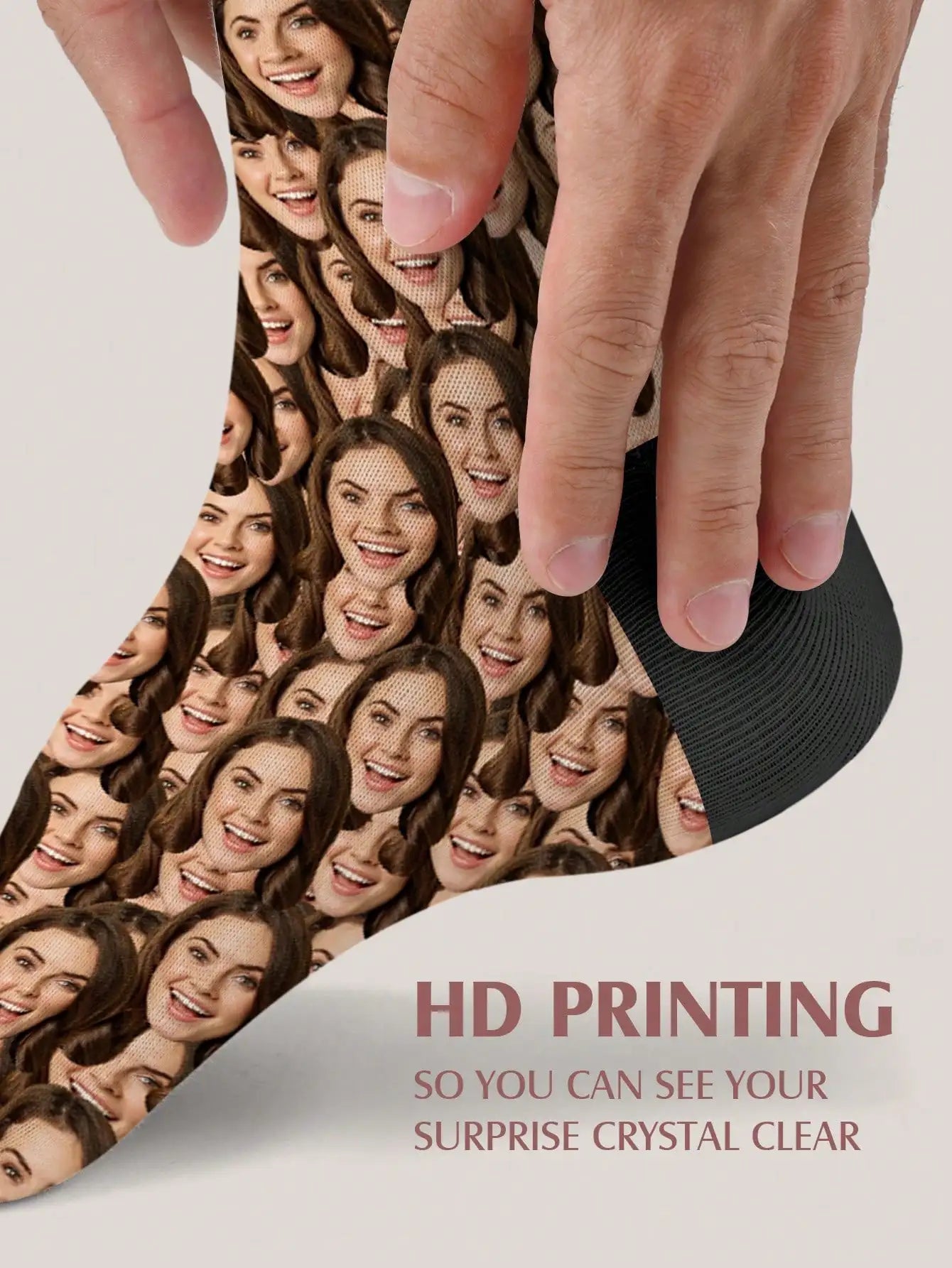 Custom Face Socks Personalized Photo Socks Funny Picture Printed Socks Two Sizes Available Unique Gift Peaceful Pleasures Health and Wellness