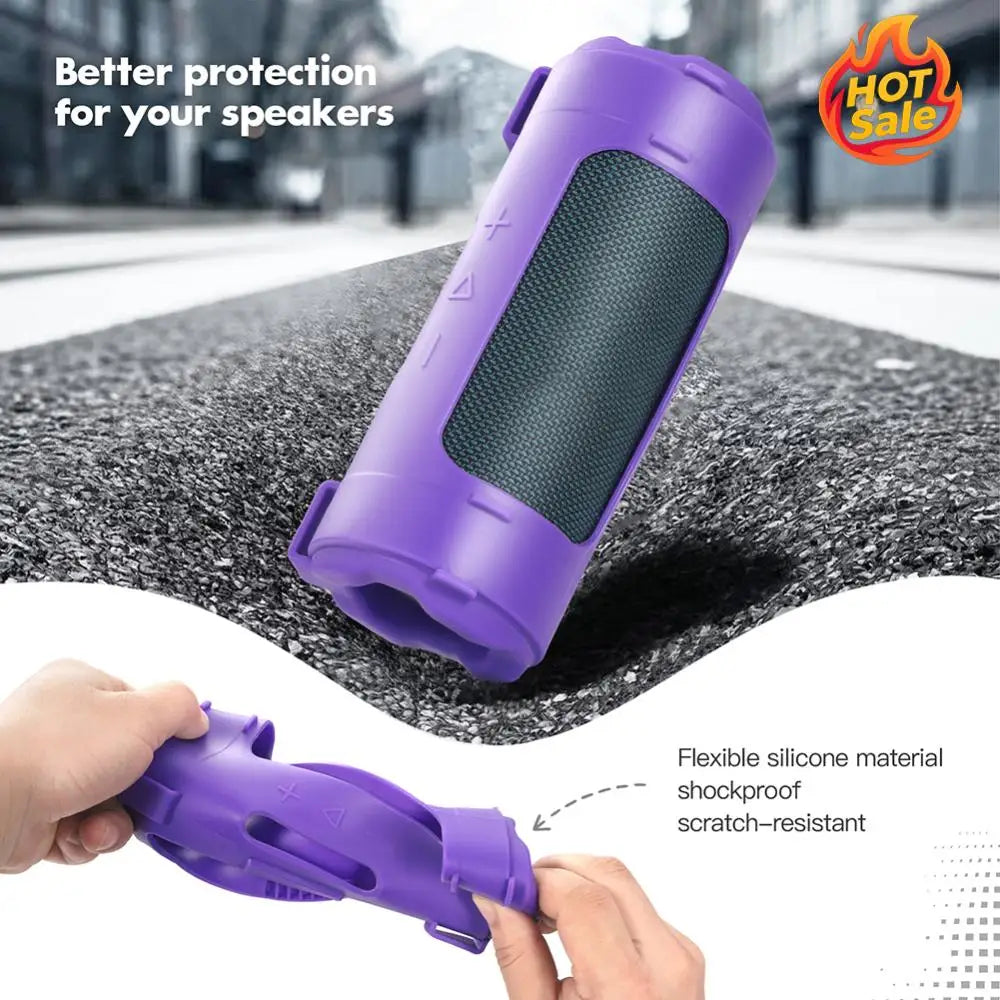 Silicone Case for JBL Flip 7 – Waterproof Cover & Strap