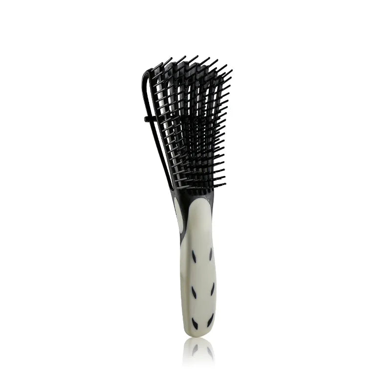 1Pcs Scalp Massage Detangling Brush Anti-Static Smooth Removes Hair Knots Comb For Salon Hairdressing Tools Peaceful Pleasures Health and Wellness Black and White