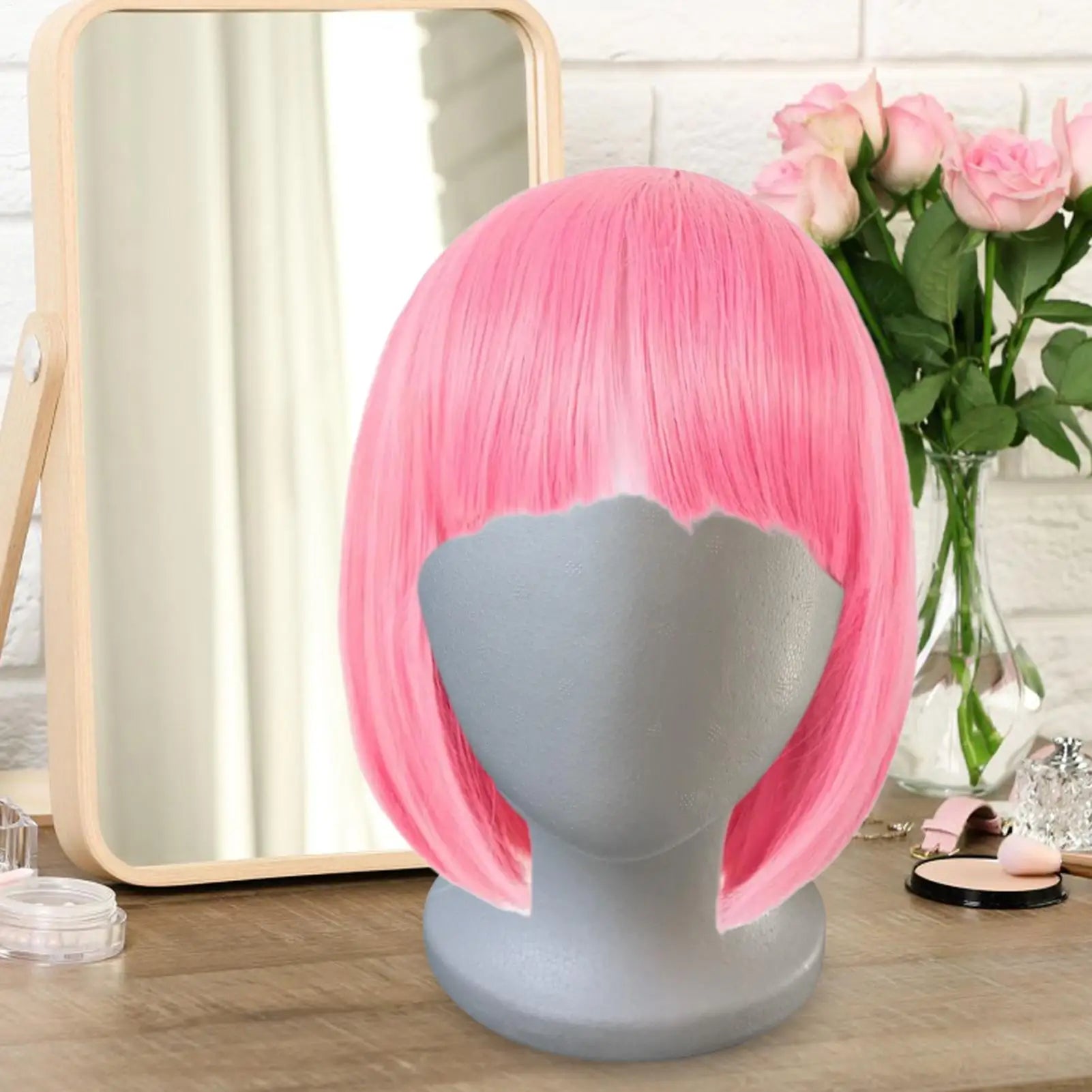 Foam Mannequin Head Model Hat Caps Wig Glasses Display Stand Rack Stable Base Shopping Mall Closet Holder Photography Prop Peaceful Pleasures Health and Wellness