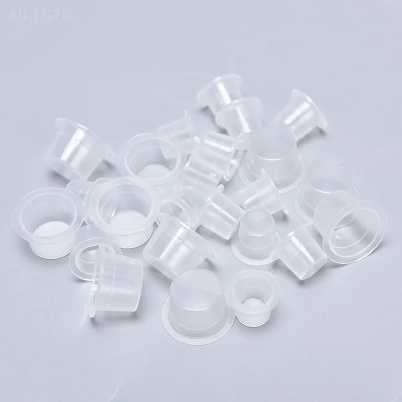 100pc Disposable Tattoo Ink Cups | S/M/L Microblading Caps