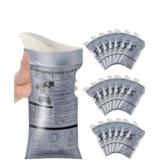 Disposable Emergency Urinal Bags – Unisex Portable Toilet 5/10 Pack Portable Urinal Bag Peaceful Pleasures Health and Wellness
