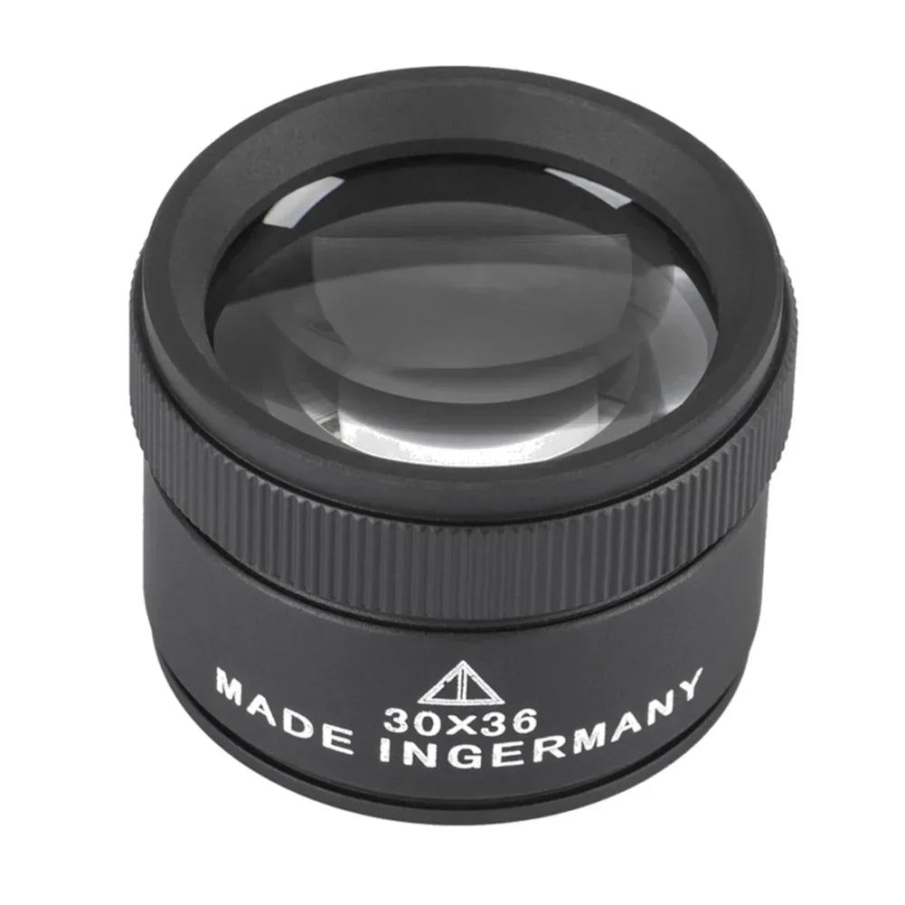 30X 36mm Magnifying Glass for Precision Work K9 Optical Lens Monocle Watch Magnifier Loupe Handheld Coin Stamps Jewelry Loupe Peaceful Pleasures Health and Wellness 1PC Black