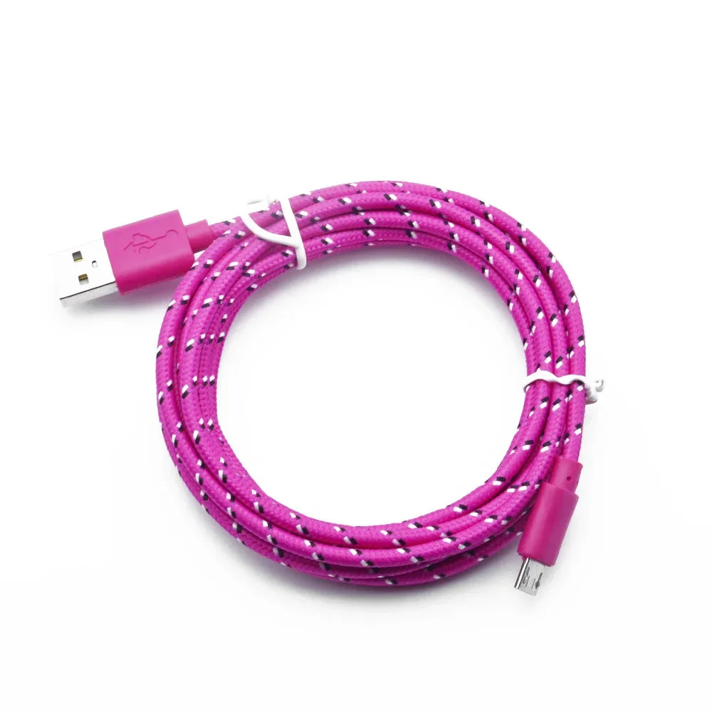 Nylon Braided Micro USB Fast Charge Cable 1M 2M 3M – Android