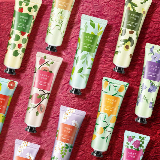 10-Piece Fruity Floral Hand Cream Set – Moisturizing & Nourishing Hand Cream Set Peaceful Pleasures Health and Wellness