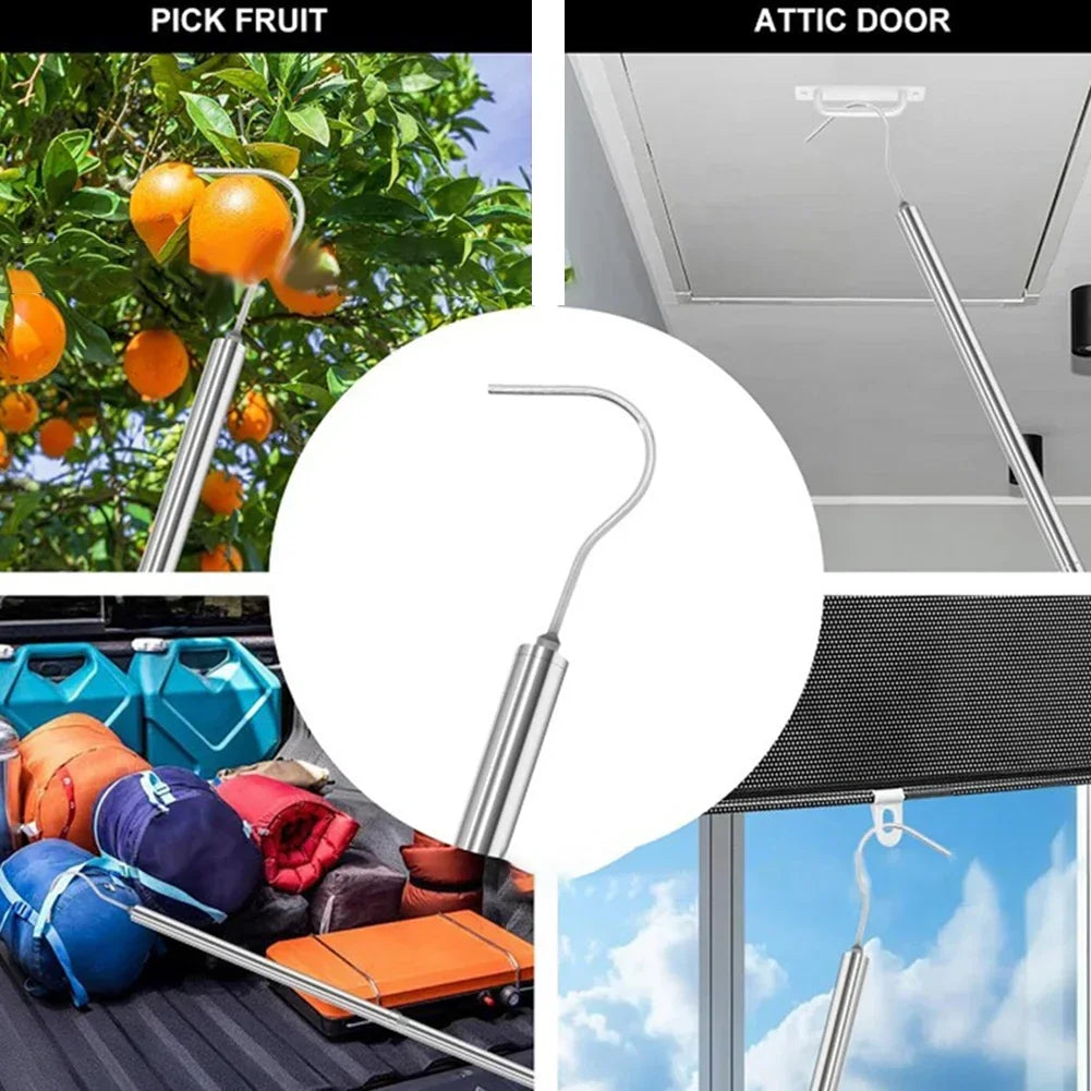 Attic Ladder Pull-Down System Kit | Stainless Steel Hook