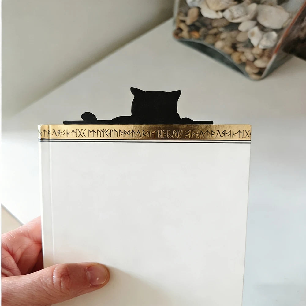 Black Cat Cute Bookmark Enthusiast Student Teacher School Home Cartoon