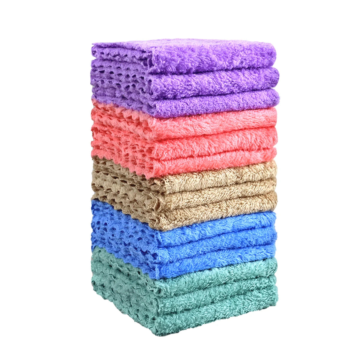 20pcs Soft Absorbent Solid Color Washcloths Gentle on Quick Drying Compact Square Towels for Home Bathroom Bathroom Peaceful Pleasures Health and Wellness