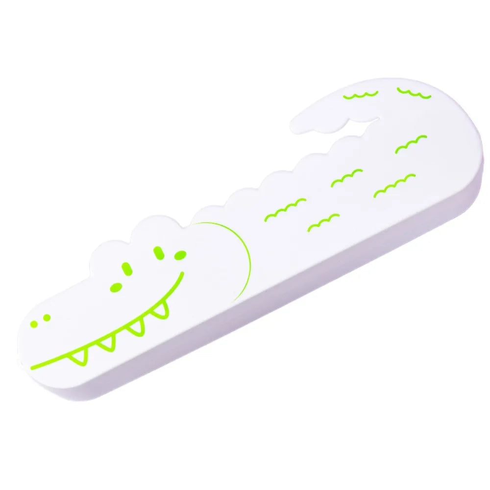 Multifunctional Crocodile Shape Pencil Case Large Capacity Cartoon Pen Pouch Silicone Waterproof Stationery Box Gift Peaceful Pleasures Health and Wellness White