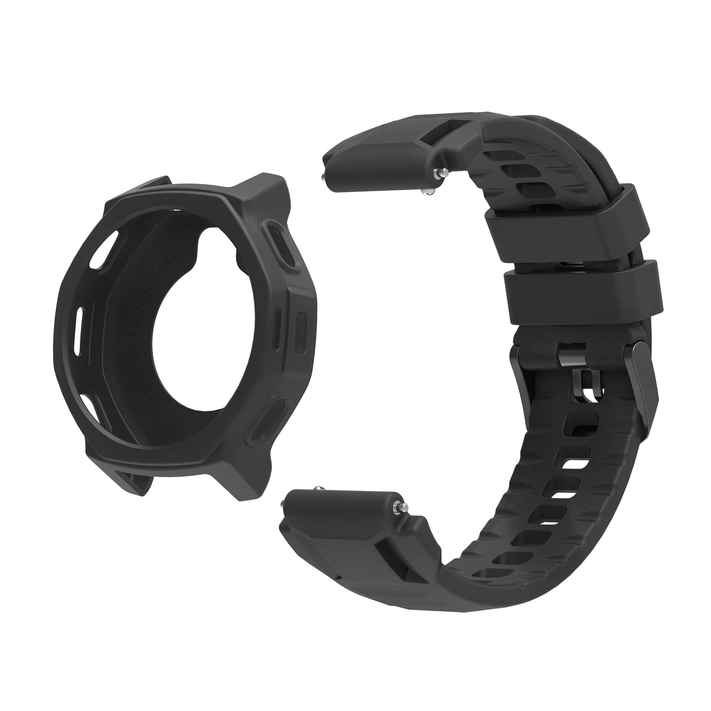 Amazfit T-Rex 3 Pro 44mm Silicone Band + Case Combo Peaceful Pleasures Health and Wellness black